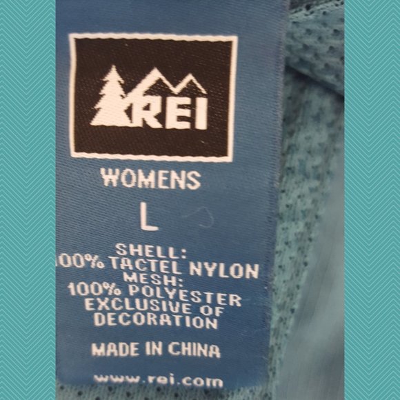 REI Blue Tactel Nylon Button Front Hiking Shirt - Picture 4 of 4